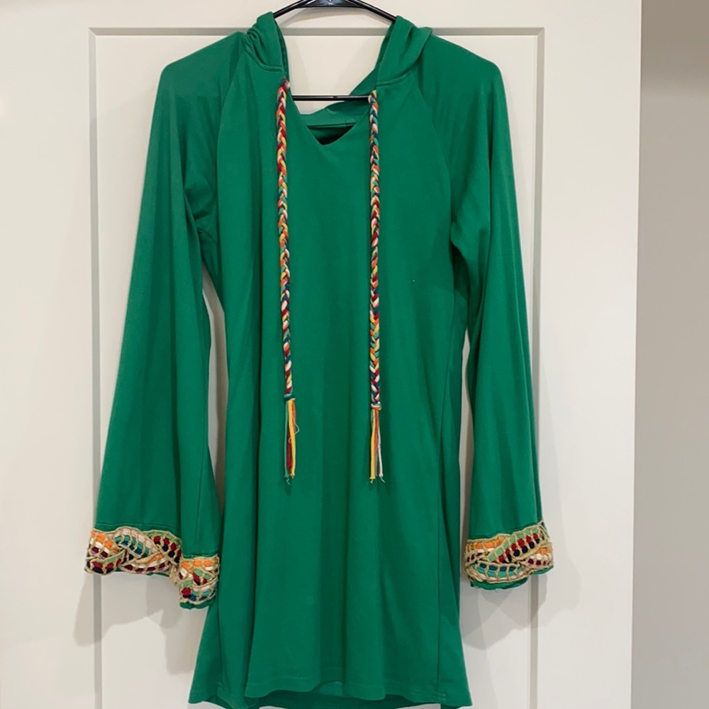 Judith March green poncho! Great for spring time at the beach size small